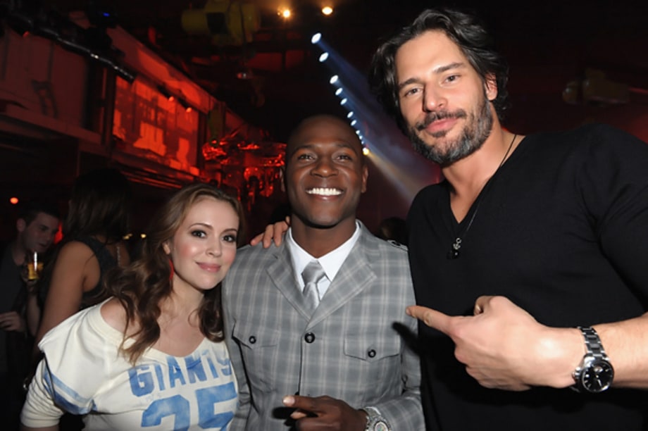 Alyssa Milano, Antonio Brown and Joe Manganiello