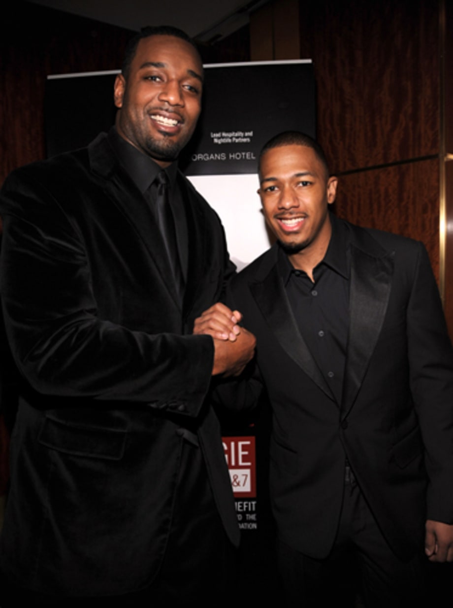 Chris Canty and Nick Cannon