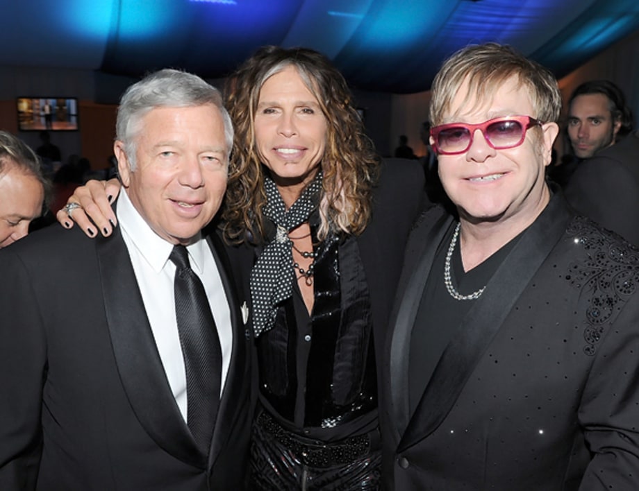Robert Kraft, Steven Tyler, and Elton John