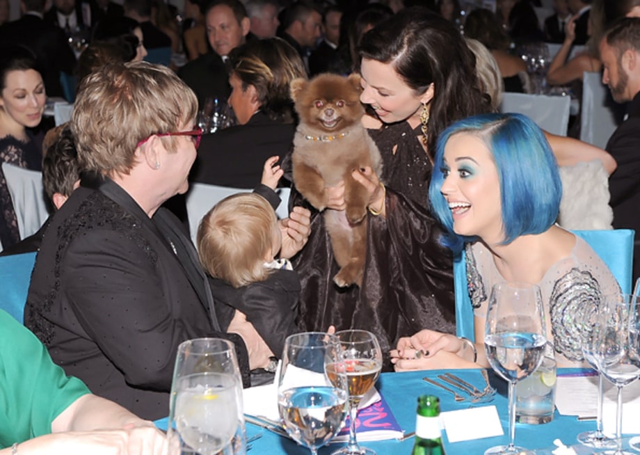 Elton John, Fran Drescher and Katy Perry