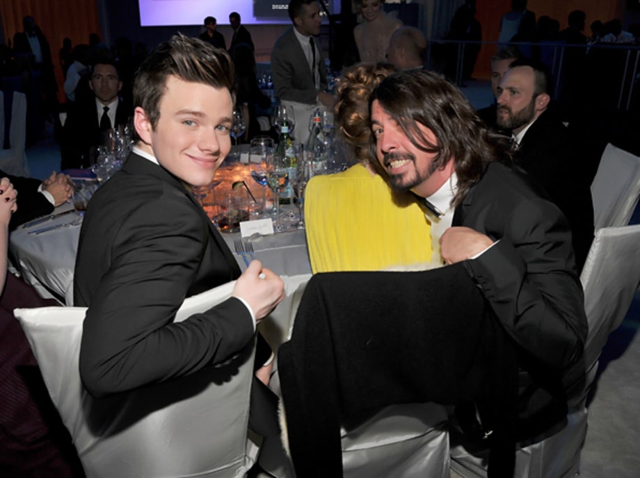 Chris Colfer and Dave Grohl