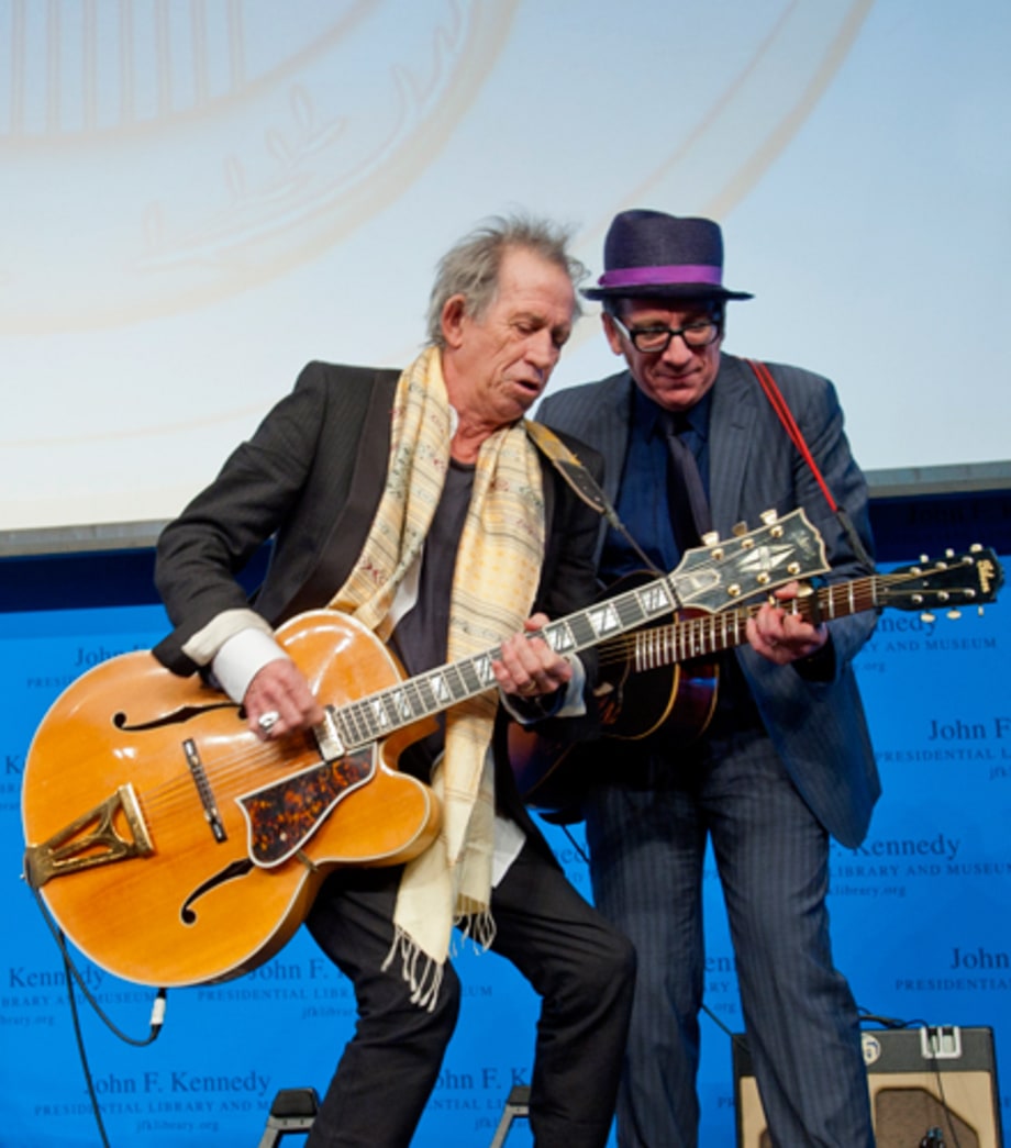 Keith Richards and Elvis Costello