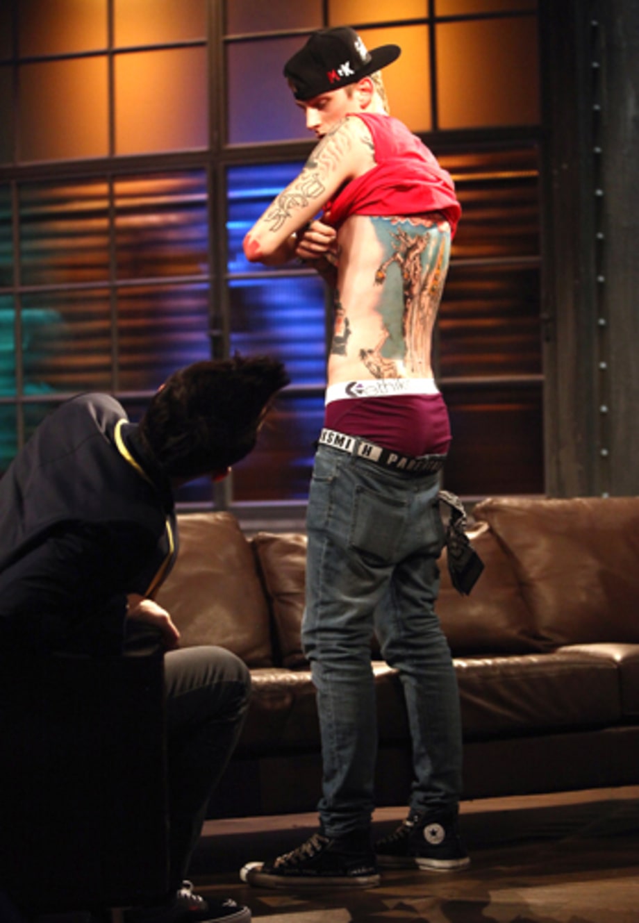 Machine Gun Kelly Shows Off His Ink