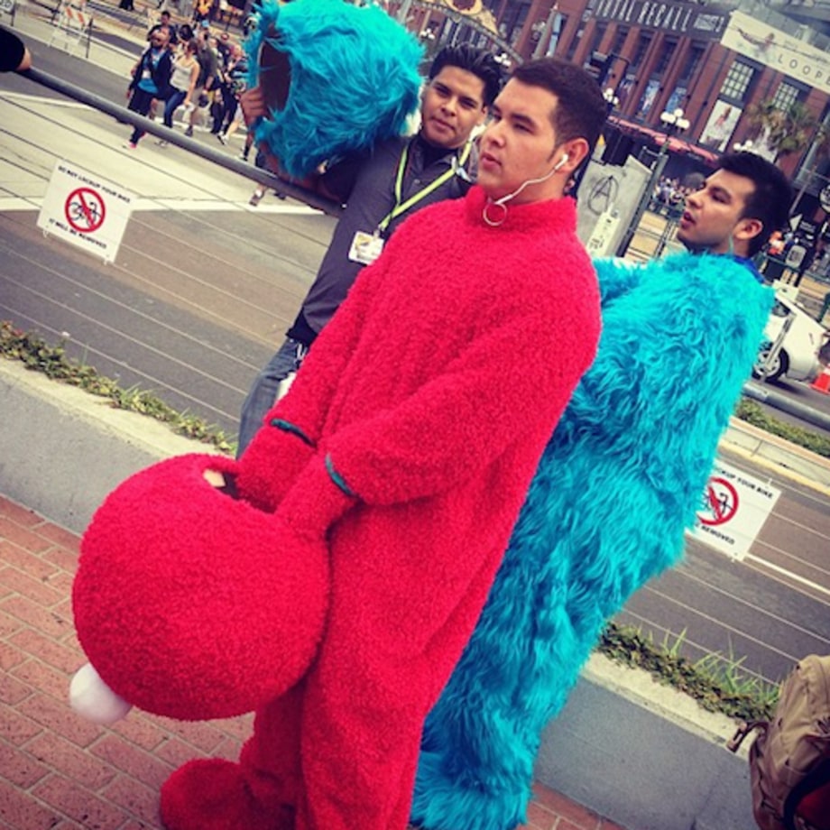 Elmo and Cookie Monster Take a Break