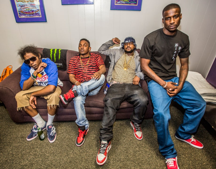 Kendrick Lamar and Black Hippy Backstage