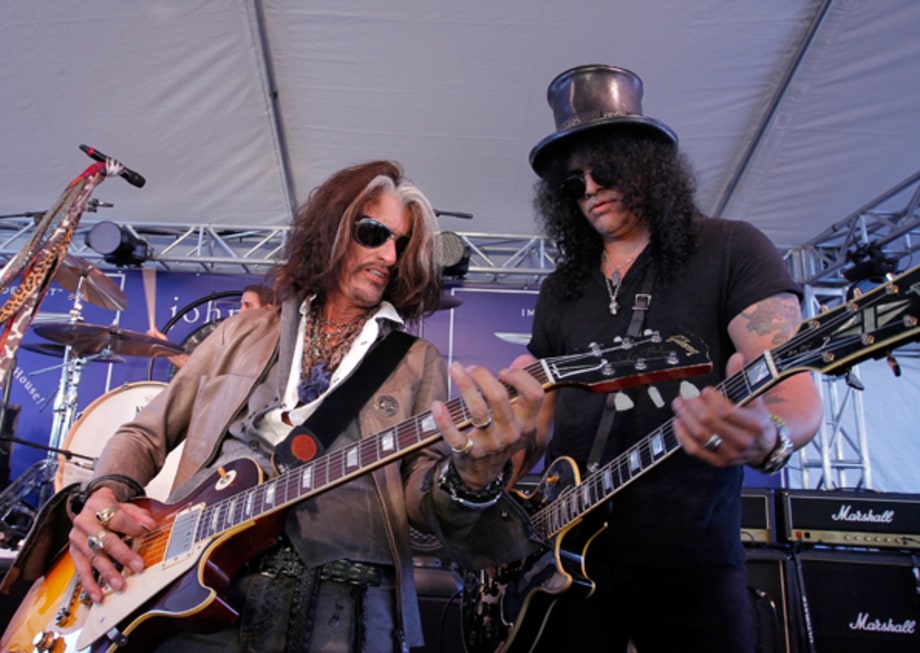 Joe Perry and Slash