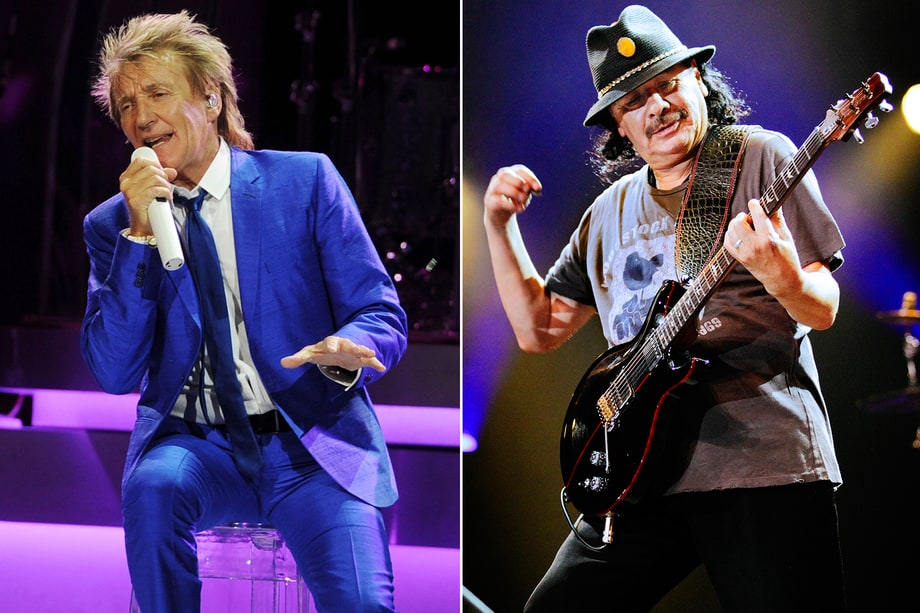 Rod Stewart and Santana