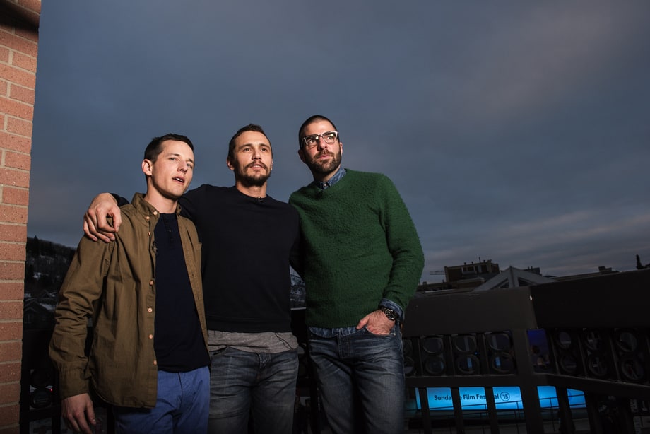Justin Kelly, James Franco and Zachary Quinto