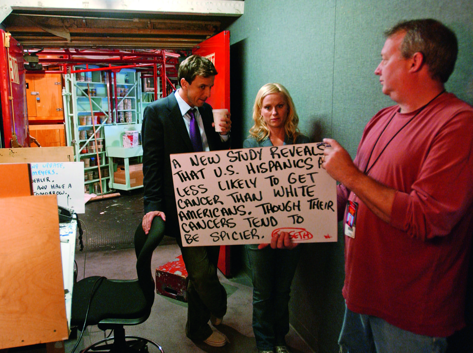 Seth Myers and Amy Poehler