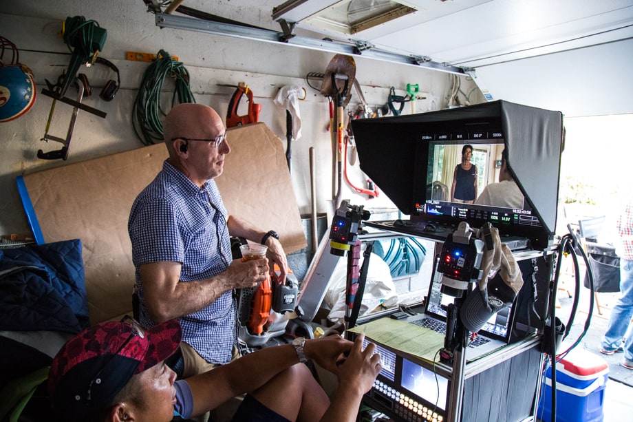 Behind the 'Red Oaks' camera