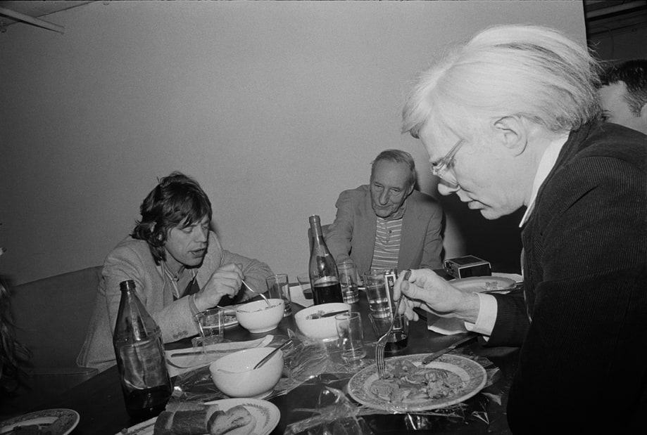 William S. Burroughs (with Mick Jagger and Andy Warhol)