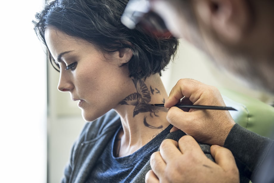 Tattoo You: Our Exclusive Behind-the-Scenes 'Blindspot' Gallery