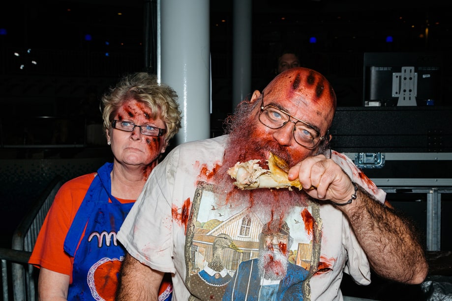 Zombie Devouring Chicken