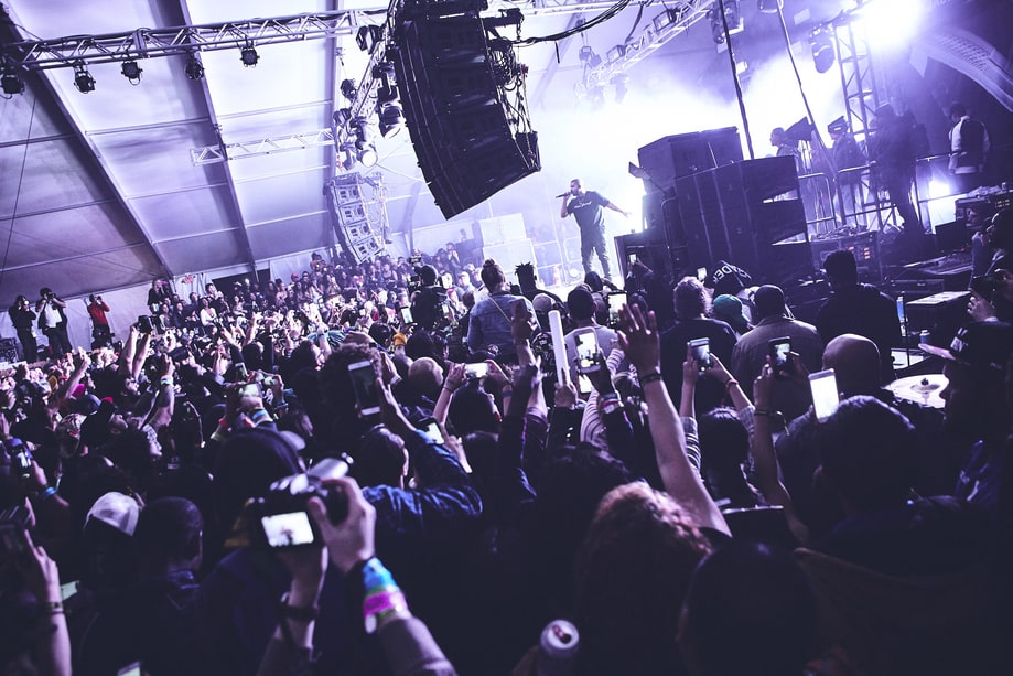 Crowd at Fader Fort During Drake Performance