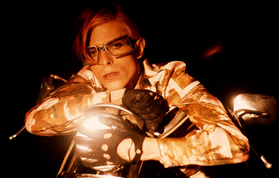 Bowie on Motorcycle
