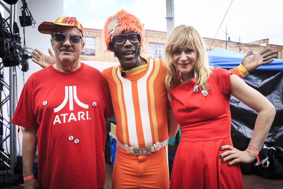 Mark Mothersbaug, DJ Lance Rock and Dorit Chrysler