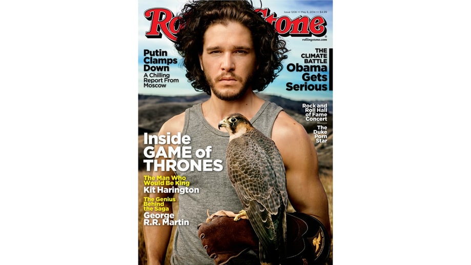 Kit Harington With Falcon: May 8th, 2014