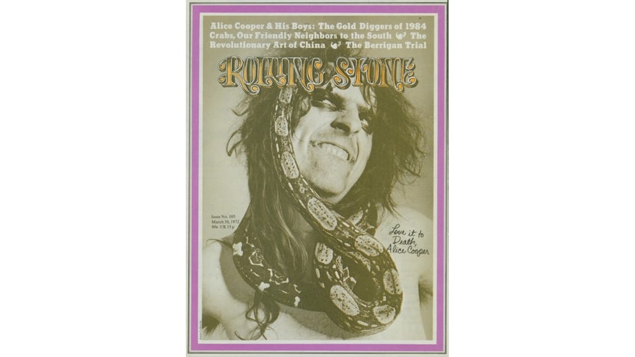 Alice Cooper With a Snake: March 30th, 1972