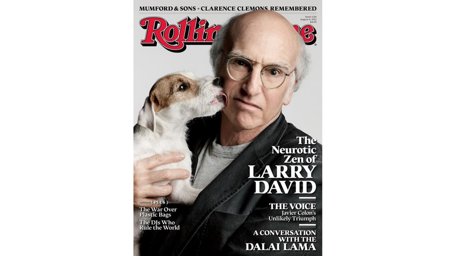 Larry David With Dog: August 4th, 2011