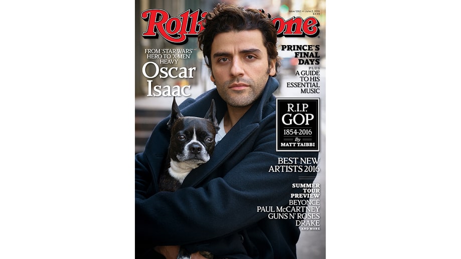 Oscar Isaac With Dog: June 2nd, 2016