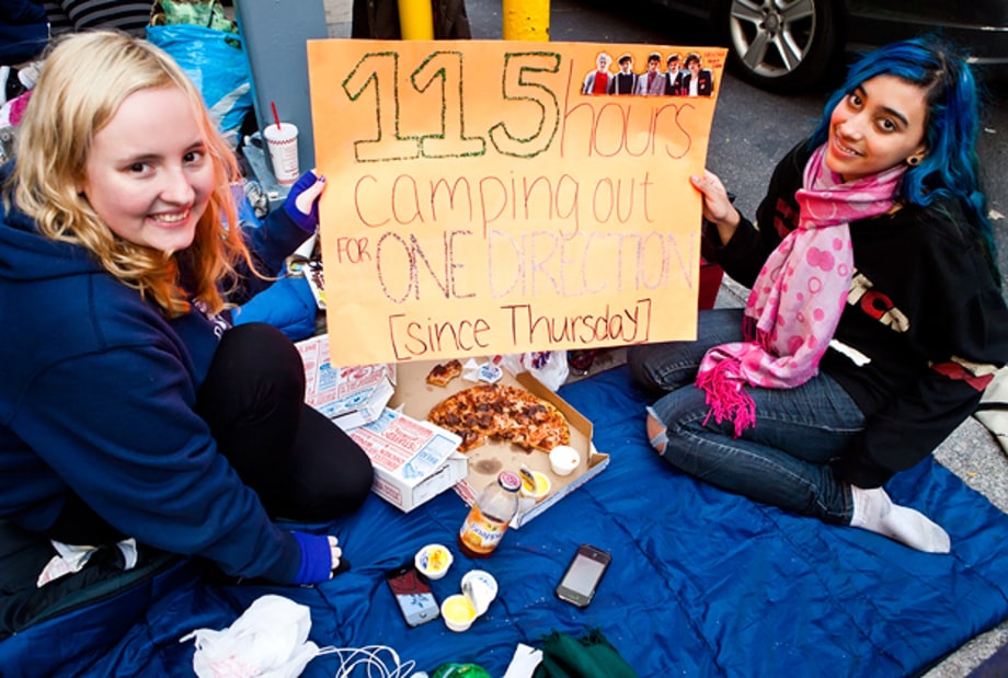 One Direction Fans Camp Out in New York