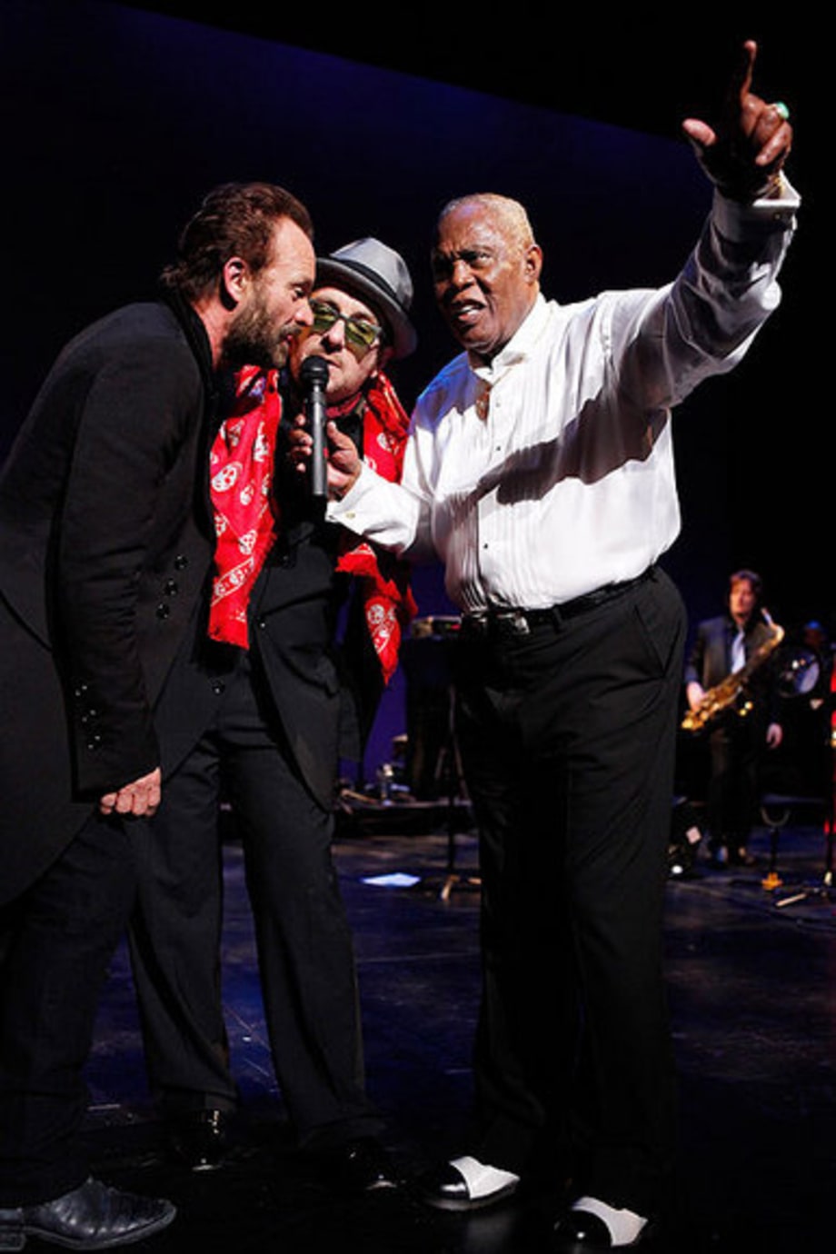 Elvis Costello, Sting and Sam Moore