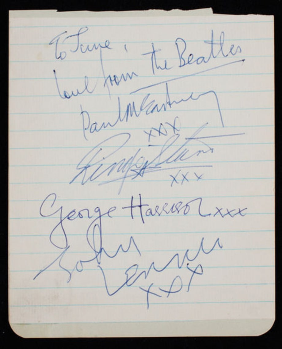 ROCK ICON AUCTION: Beatles Signatures
