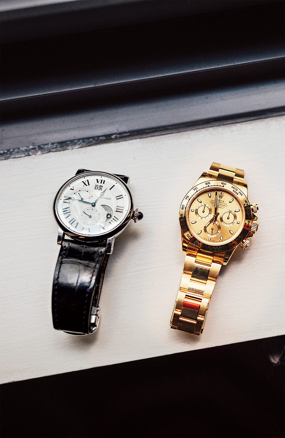 Cartier Watch and Gold Daytona Rolex