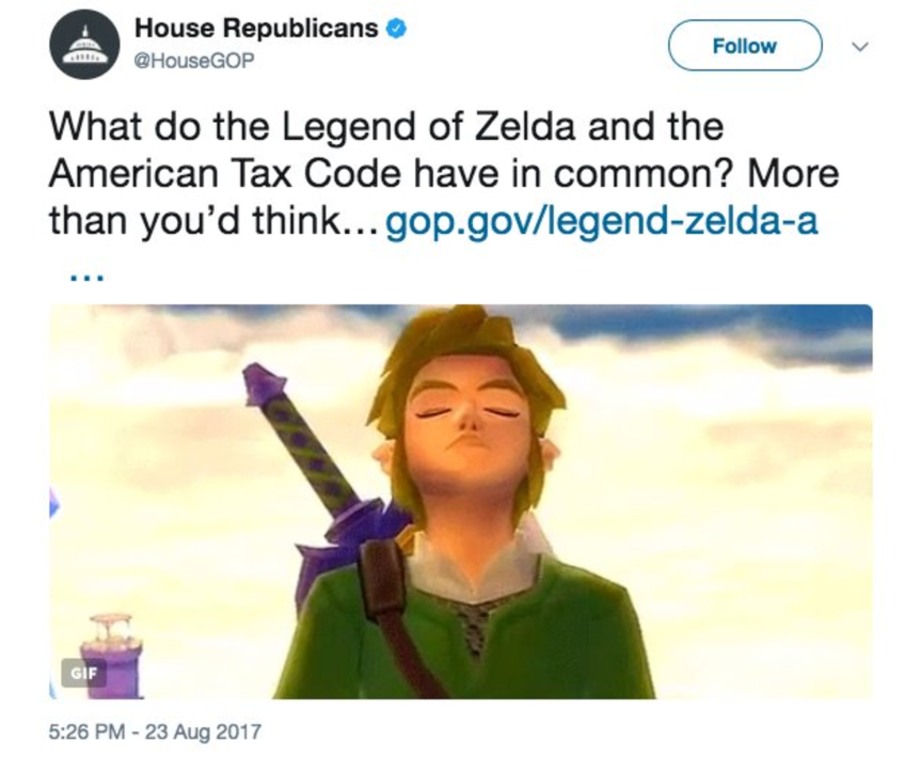 House GOP Tries to Compare 'Zelda' to U.S. Tax Code and Fails