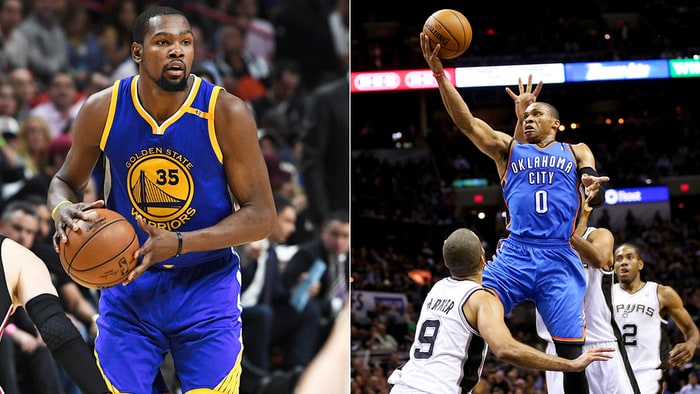 Kevin Durant says there's no real rivalry between him and Russell Westbrook.
Credit Ron Elkman Sports Imagery Getty Ronald Martinez Getty