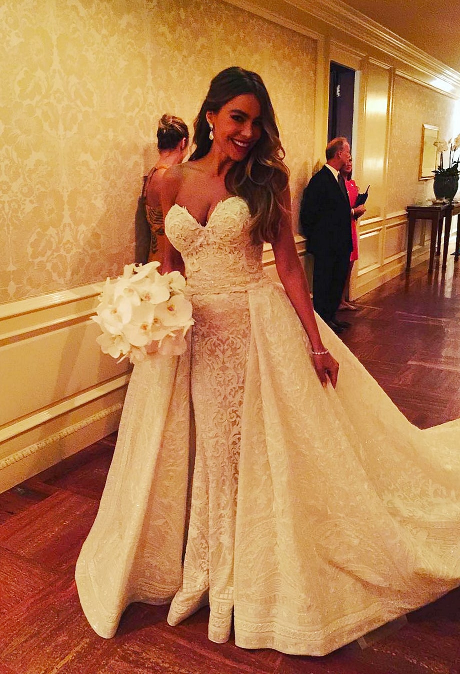 Strapless Dress Hair Up Or Down Wedding Ideas