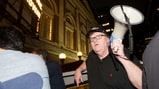 Michael Moore, Mark Ruffalo Take Broadway Crowd to Protest Donald Trump