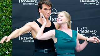 Patrick Swayze's Widow Recreates Dirty Dancing Scene With His Wax Statue