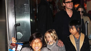 Brad Pitt Bribes Kids With Coca-Cola to Wake Up in the Morning