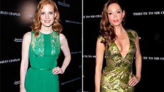 Who Looked Hotter in Green: Jessica Chastain or Rose McGowan?