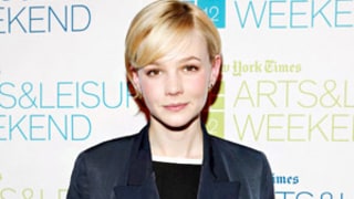 Carey Mulligan Wore Custom Prada Wedding Dress, Pink Rain Boots