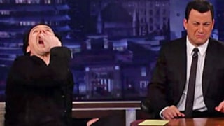 Ew! John Cusack Drinks Hand Sanitizer with Jimmy Kimmel
