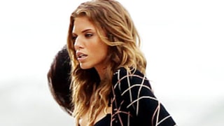PIC: AnnaLynne McCord Rocks Super-Sexy Black Bikini on 90210 Set