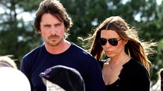 Christian Bale, Wife Visit Makeshift Aurora Memorial