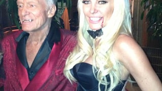 Hugh Hefner and Crystal Harris