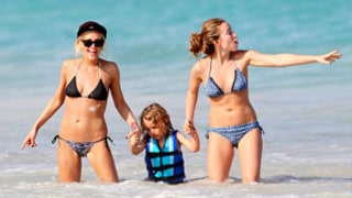 Ashlee Simpson Wears Tiny Bikini, Plays on Beach With Son Bronx, CaCee Cobb and Donald Faison: Pictures