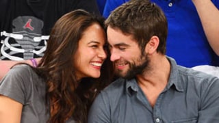 Chace Crawford Cozies Up to Model Rachelle Goulding at New York Knicks Game
