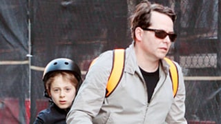 James Wilkie Wears Mismatched Shoes, Gets Ride on Bike From Dad Matthew Broderick