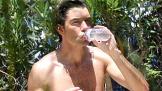 Jerry O'Connell Wears Skimpy Orange Speedo, Shows Off Skinny Body