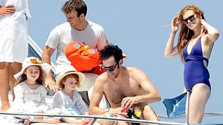 Isla Fisher, Sacha Baron Cohen Show Off Beach Bodies on Vacation With Daughters: Picture