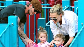 Harper Beckham, Dad David Have Play Date With Molly Sims and Son Brooks: Pictures