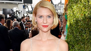 Claire Danes Rocks Short Faux Bob Hairstyle, Plunging Neckline at 2013 Emmys