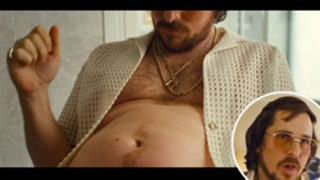 Christian Bale Reveals Weight Gain, Beer Belly in American Hustle Trailer
