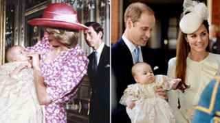 Prince George, Prince William Christenings: Compare Royal Father and Son's Photos!