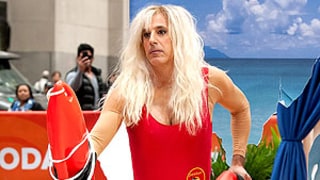 Today Show Halloween Costumes 2013: Matt Lauer as Pamela Anderson, Wears Red Swimsuit